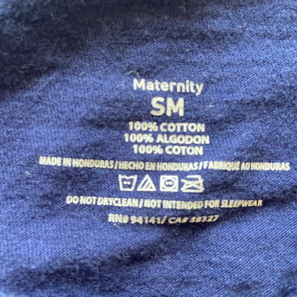 Maternity Navy Blue T Shirt || size Small - Picture 3 of 4